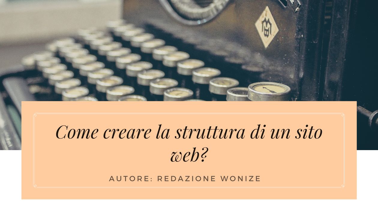 come creare struttura sito web