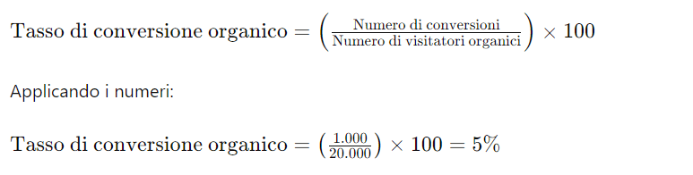 completamento obiettivo metrica SEO calcolo