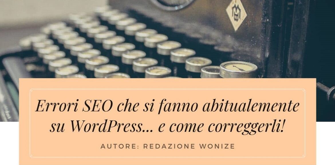 errori SEO WordPress